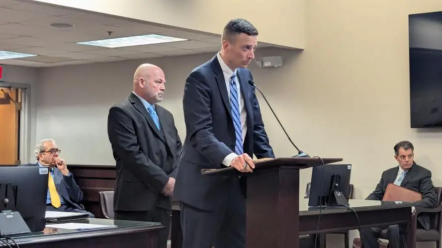 Scott Iseman representing a client in a New York courtroom